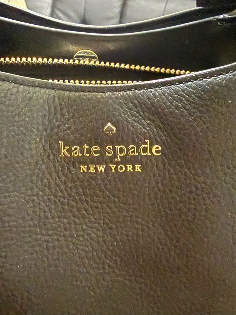 Kate Spade Black Pebbled Leather Dumpling Satchel Bag